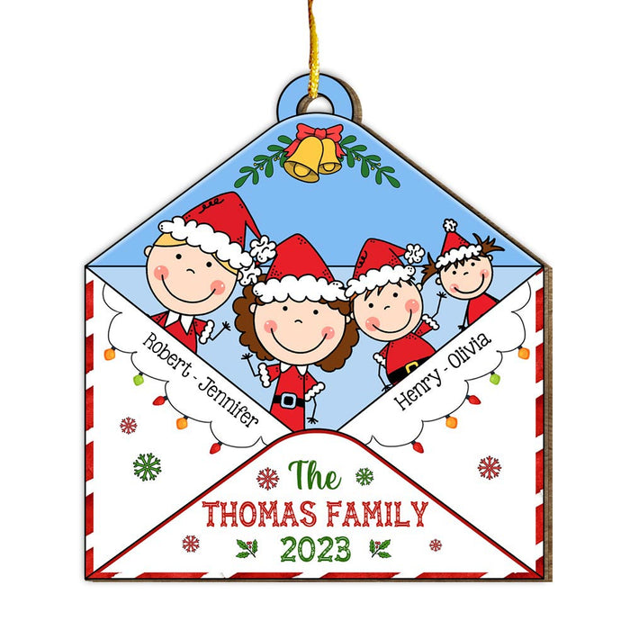 Personalized Gift For Family Christmas Letter Santa Family Ornament 29406 1