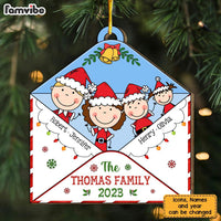 Personalized Gift For Family Christmas Letter Santa Family Ornament 29406 thumb 1