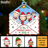 Personalized Gift For Family Christmas Letter Santa Family Ornament 29406 thumb 1