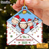 Personalized Gift For Family Christmas Letter Santa Family Ornament 29406 thumb 1