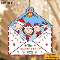 Personalized Gift For Family Christmas Letter Santa Family Ornament 29406 thumb 1