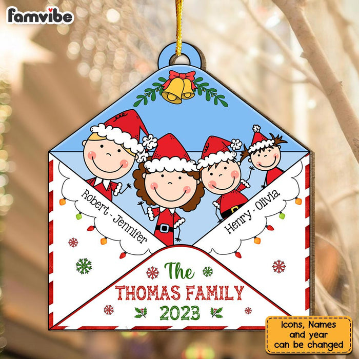 Personalized Gift For Family Christmas Letter Santa Family Ornament 29406 1