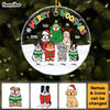 Personalized Christmas Dog Merry Woofmas Circle Ornament 29408 1