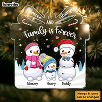 Personalized Snowman Family Christmas Gift Box Ornament 29410 thumb 1