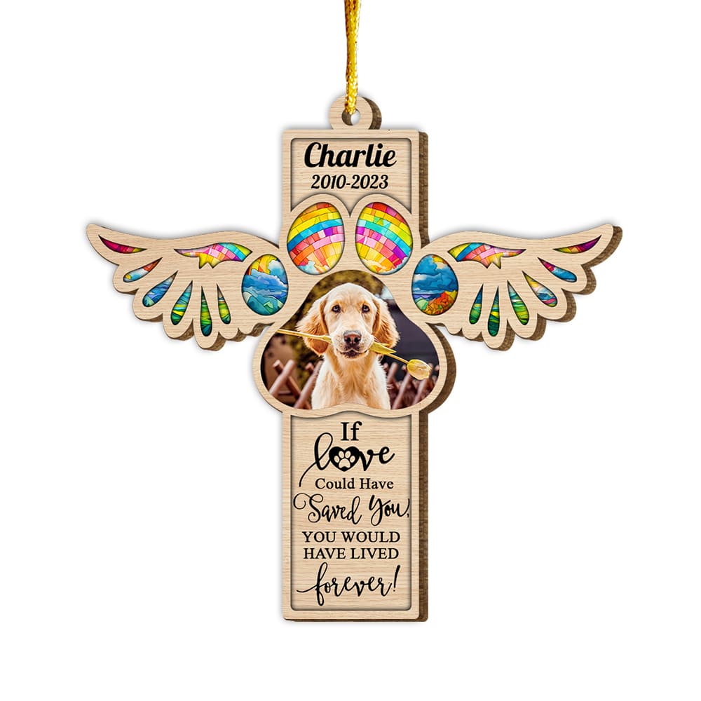 Personalized Dog Memorial Christmas Upload Photo Ornament 29413 Primary Mockup