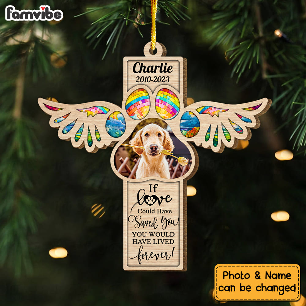 Personalized Dog Memorial Christmas Upload Photo Ornament 29413 Primary Mockup
