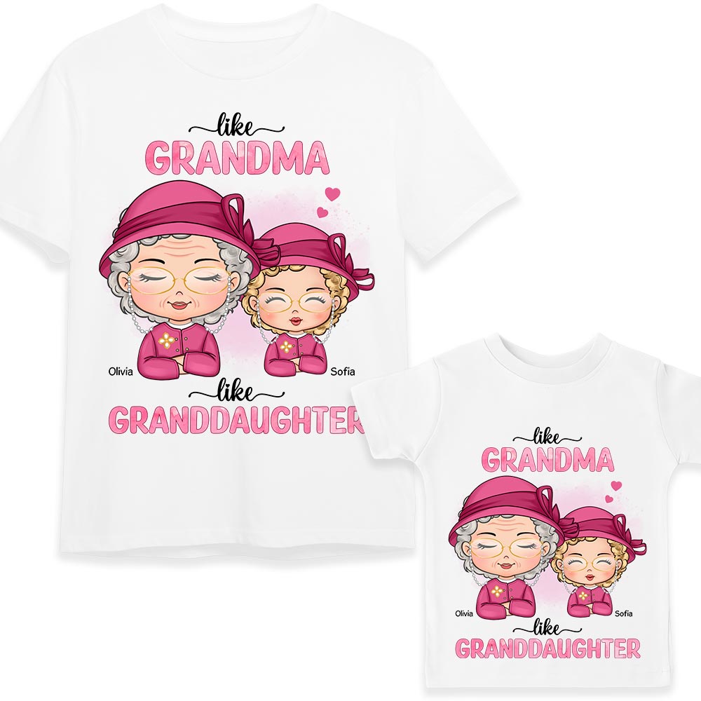 Personalized Gift Like Grandma Like Granddaughter Adult And Kid Tee 29414 Primary Mockup