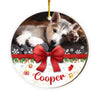 Personalized Christmas Gift For Dog Mom Upload Photo Circle Ornament 29416 1