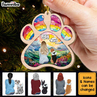 Personalized Dog Memorial Stained Glass Pattern Ornament 29417 thumb 1