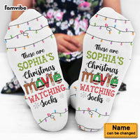 Personalized Christmas Gift For Family Christmas Movies Watching Socks 29422 thumb 1