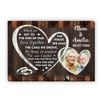 Personalized Gift For Couple The End Of Our Life Together Upload Photo Canvas 29432 thumb 1