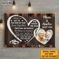 Personalized Gift For Couple The End Of Our Life Together Upload Photo Canvas 29432 thumb 1