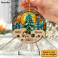 Personalized Family Bear 2 Layered Wood Ornament 29433 thumb 1