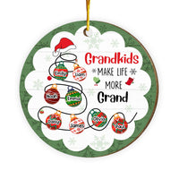Personalized Gift For Grandma Grandkids Make Life More Grand Circle Ornament 29436 thumb 1