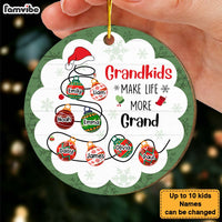 Personalized Gift For Grandma Grandkids Make Life More Grand Circle Ornament 29436 thumb 1