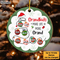 Personalized Gift For Grandma Grandkids Make Life More Grand Circle Ornament 29436 thumb 1