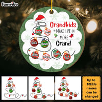 Personalized Gift For Grandma Grandkids Make Life More Grand Circle Ornament 29436 thumb 1