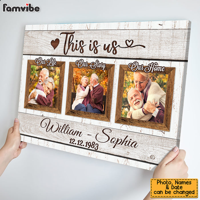 Personalized Wedding Aniversary Gift For Couple Upload Photo Canvas 29439 1