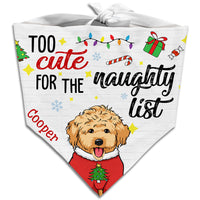 Personalized Christmas Gift For Dog Lovers Naughty List Bandana 29440 thumb 1
