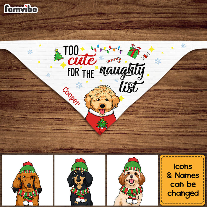 Personalized Christmas Gift For Dog Lovers Naughty List Bandana 29440 1
