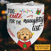 Personalized Christmas Gift For Dog Lovers Naughty List Bandana 29440 thumb 1