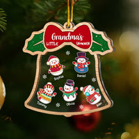 Personalized Gift For Grandma Little Snowmen Christmas 2 Layered Mix Ornament 29442 thumb 1
