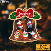 Personalized Gift For Grandma Little Snowmen Christmas 2 Layered Mix Ornament 29442 thumb 1