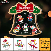 Personalized Gift For Grandma Little Snowmen Christmas 2 Layered Mix Ornament 29442 thumb 1