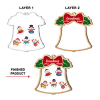 Personalized Gift For Grandma Little Snowmen Christmas 2 Layered Mix Ornament 29442 thumb 1