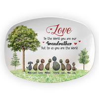 Personalized Gift For Grandma To The World You Are Grandmother Plate 29444 thumb 1