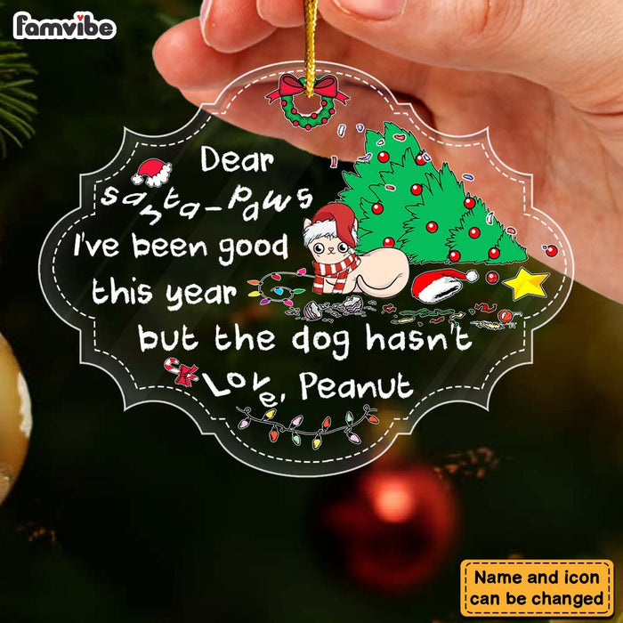 Personalized Letter To Santa-paws Cat Benelux Ornament 29447 1