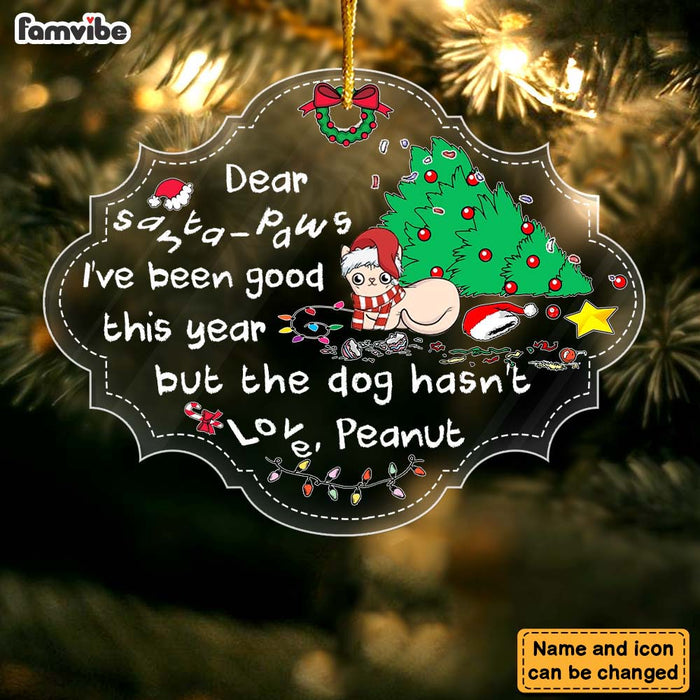 Personalized Letter To Santa-paws Cat Benelux Ornament 29447 1