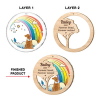 Personalized Dog Loss Memorial Forever Loved Forever Missed 2 Layered Mix Ornament 29449 thumb 1