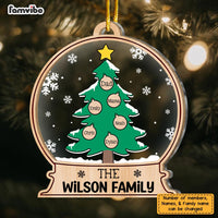 Personalized Gift For Family Christmas Tree 2 Layered Mix Ornament 29452 thumb 1