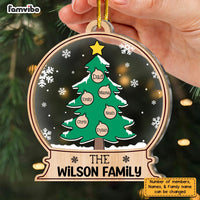 Personalized Gift For Family Christmas Tree 2 Layered Mix Ornament 29452 thumb 1
