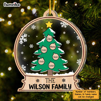 Personalized Gift For Family Christmas Tree 2 Layered Mix Ornament 29452 thumb 1