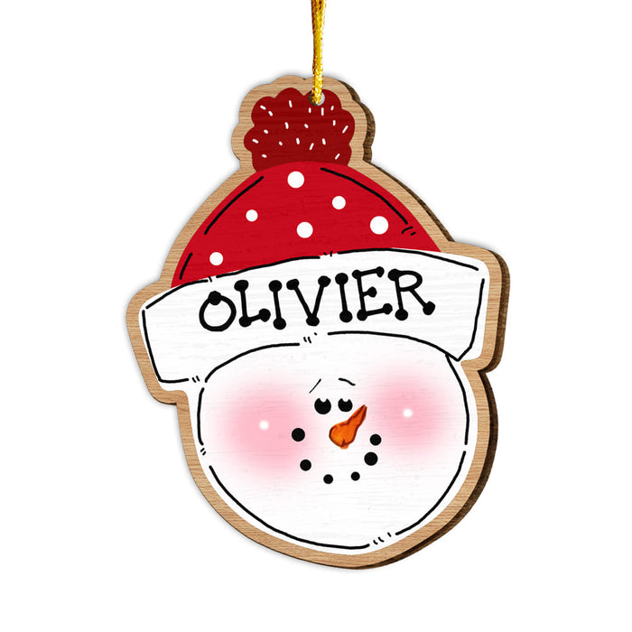 Personalized Gift For Family Grandkid Snowman Christmas Ornament 29455 1