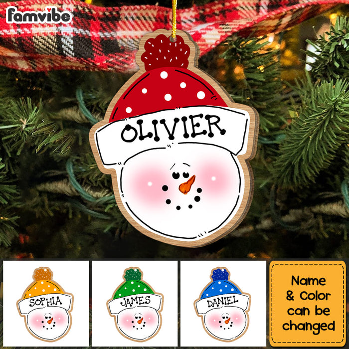Personalized Gift For Family Grandkid Snowman Christmas Ornament 29455 1
