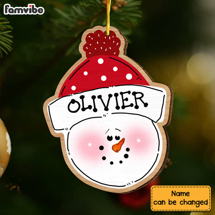 Personalized Gift For Family Grandkid Snowman Christmas Ornament 29455 1