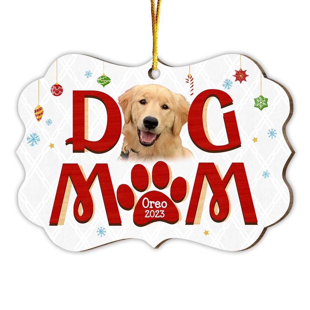 Personalized Gift For Dog Mom Christmas Upload Photo Benelux Ornament 29458 Primary Mockup