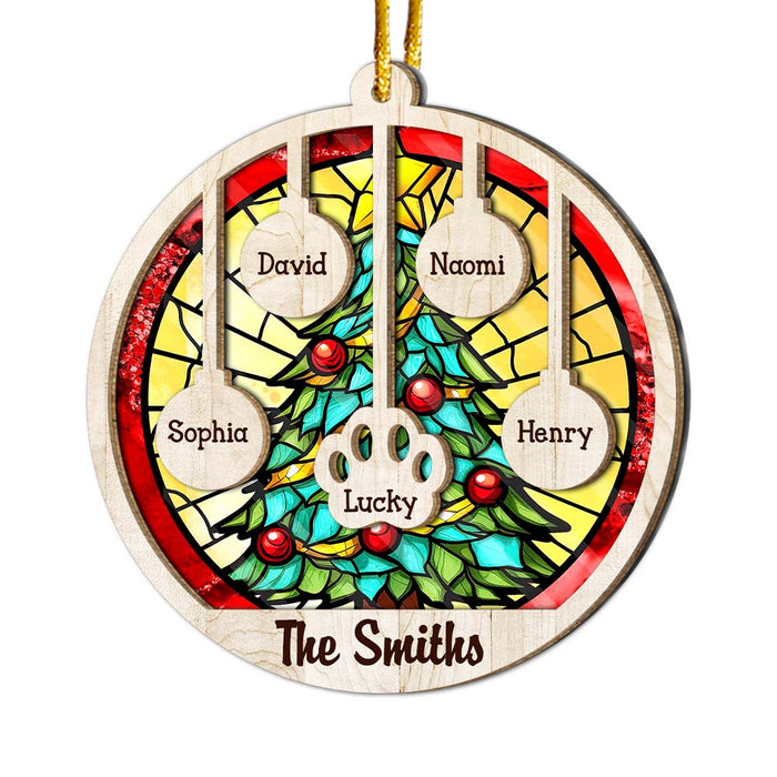 Personalized Gift For Family Christmas Tree 2 Layered Mix Ornament 29461 1