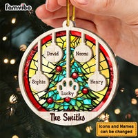Personalized Gift For Family Christmas Tree 2 Layered Mix Ornament 29461 thumb 1