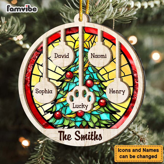 Personalized Gift For Family Christmas Tree 2 Layered Mix Ornament 29461 1