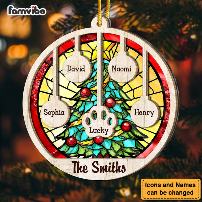 Personalized Gift For Family Christmas Tree 2 Layered Mix Ornament 29461 1