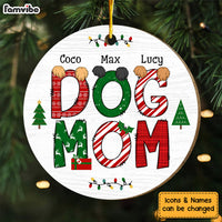 Personalized Gift For Dog Mom Christmas Circle Ornament 29469 thumb 1