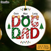 Personalized Gift For Dog Mom Christmas Circle Ornament 29469 thumb 1
