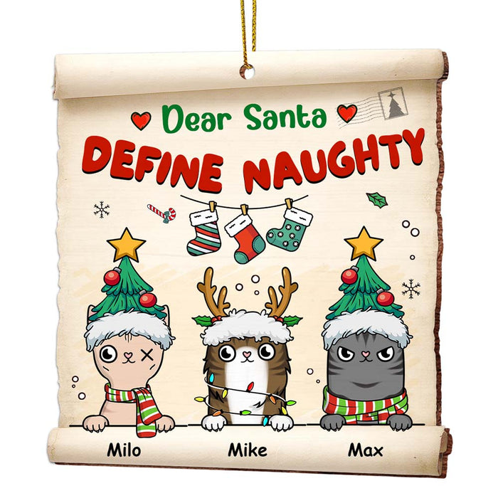 Personalized Define Naughty Cat Lover Ornament 29470 1