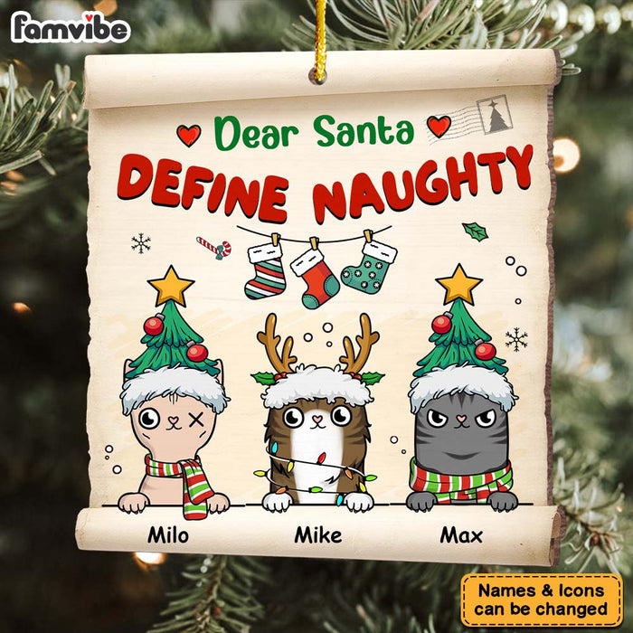 Personalized Define Naughty Cat Lover Ornament 29470 1