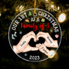Personalized Baby's First Christmas As A Family Circle Ornament 29472 1