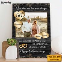 Personalized Gift  Love Doesn't Look With The Eyes 50th Anniversary Canvas 29474 thumb 1
